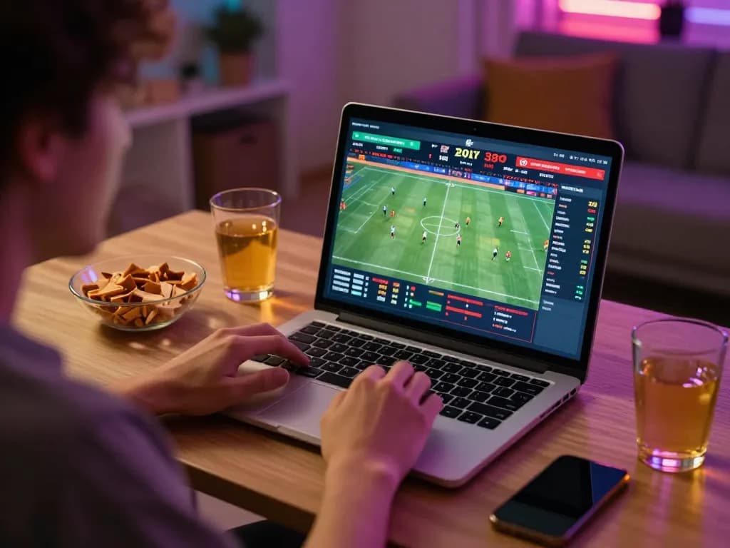 Engaging in sports betting at home on the F168 platform, focused on live match odds