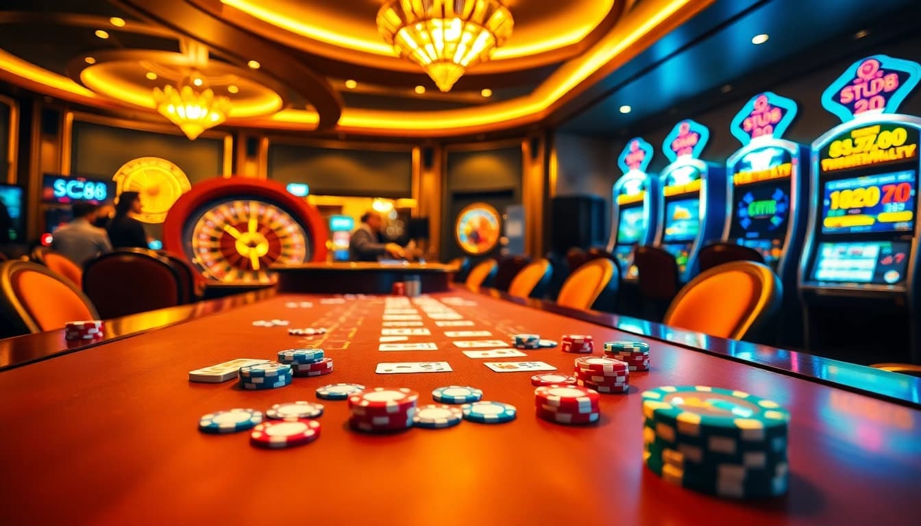 Experience excitement at SC88 with colorful casino games and lively poker action.