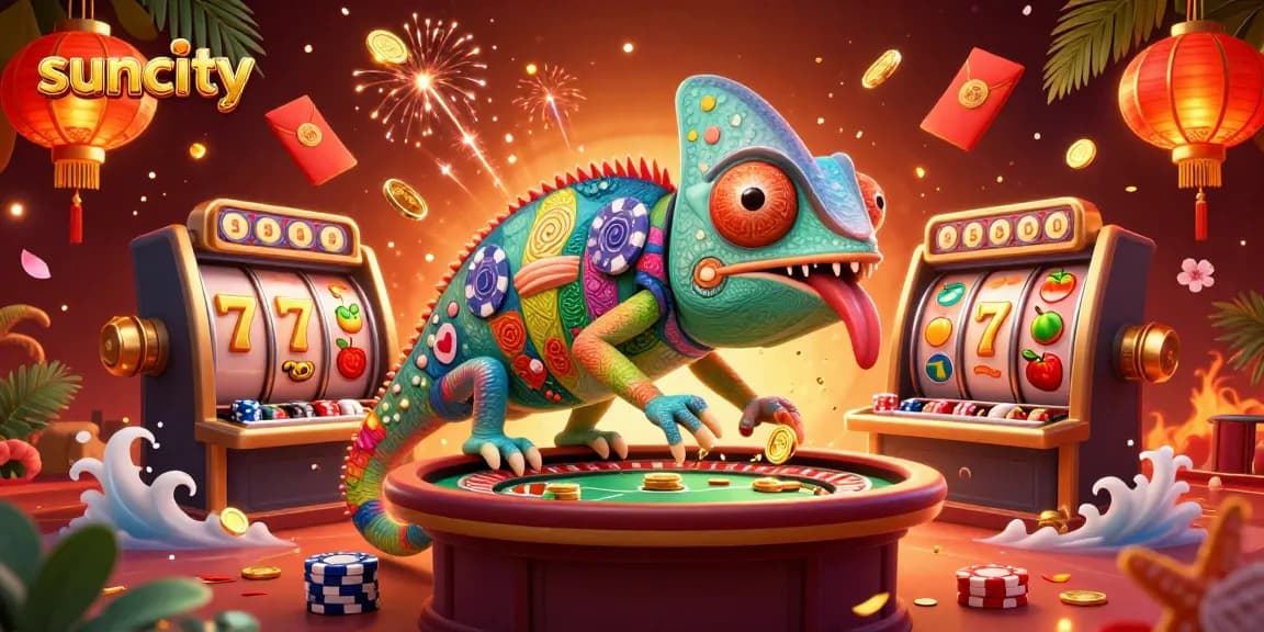 Experience thrilling gameplay at suncity with colorful casino scenes and vibrant gaming elements.