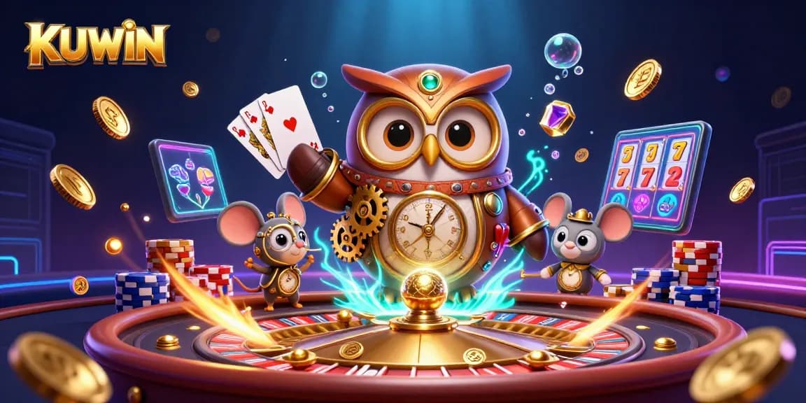 KUWIN offers exciting gambling experiences with a time-trAVELING owl and casino treasures in action