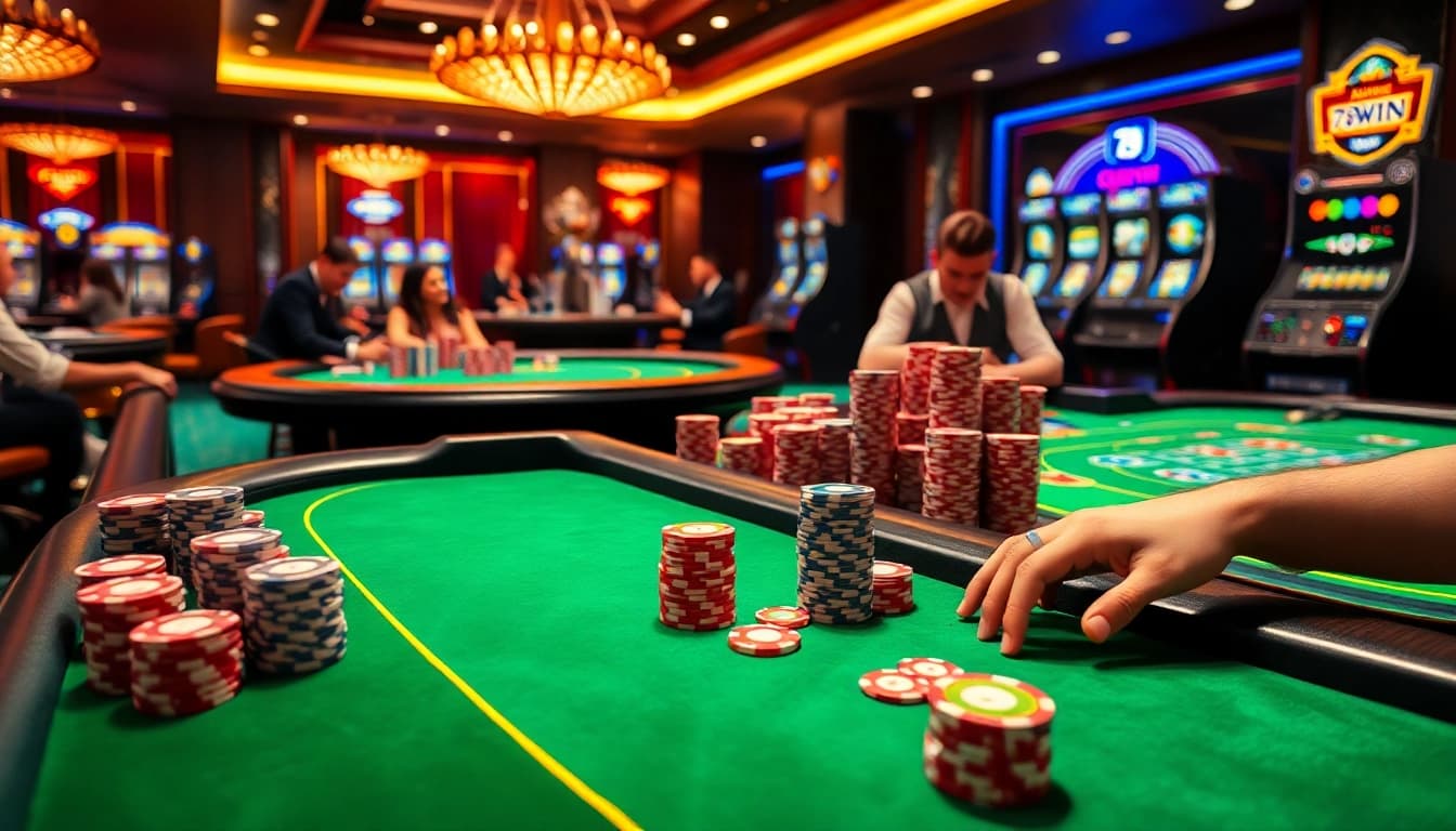 Experience the thrill of gaming at 78Win with elite casino tables and exciting betting action.