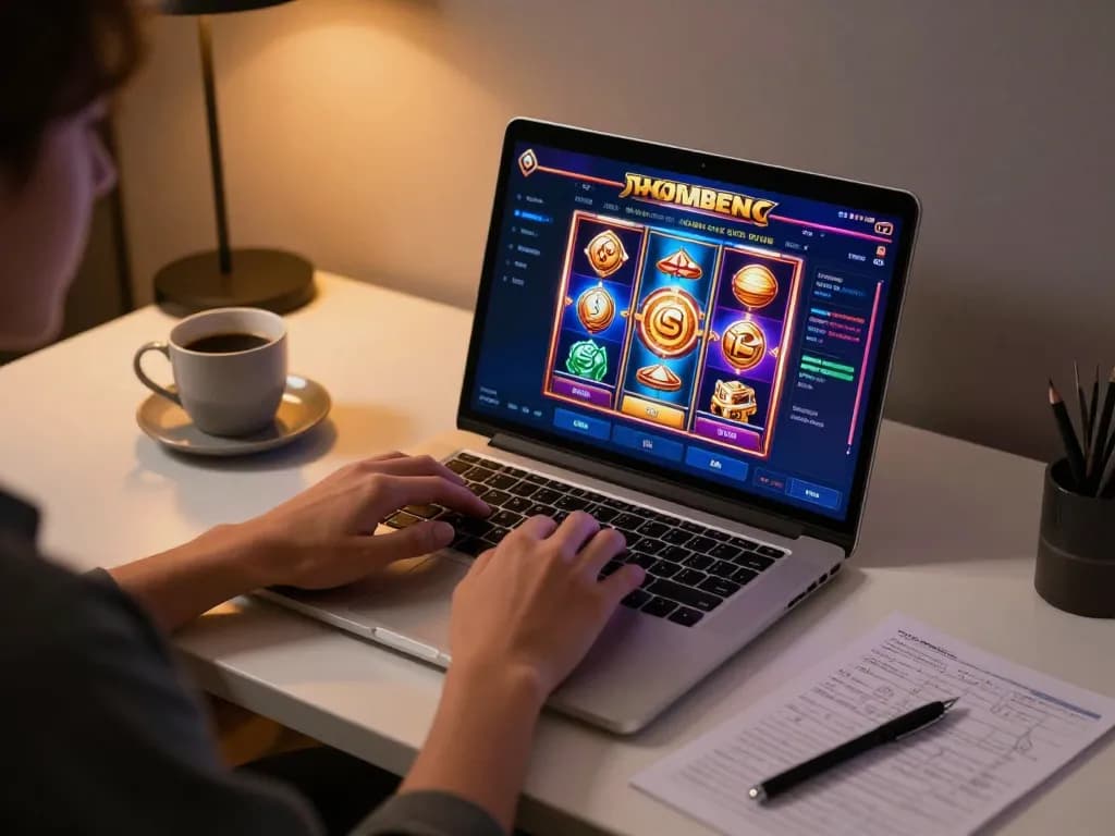 Enjoying online gaming on trang chủ 789win with vibrant slots display and cozy atmosphere.