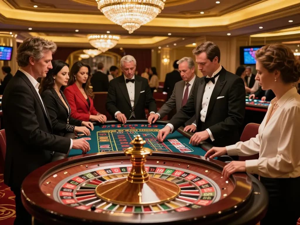 Players engaging in roulette bets at VU88 casino, capturing the thrilling atmosphere of live gaming.