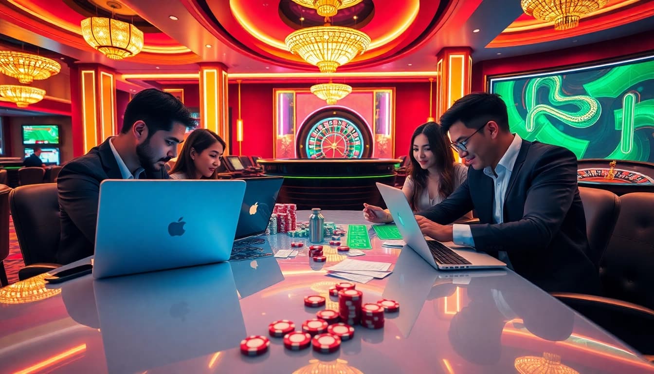 Engaging gamblers in a dynamic betting environment at 9keonhacai.com with modern gaming interfaces.