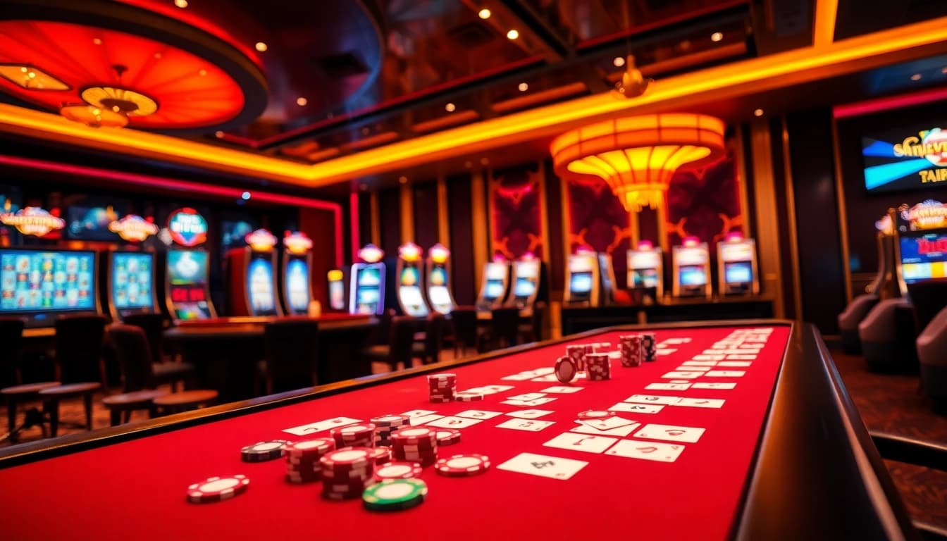 Experienced gambler placing bets at iq88's vibrant casino gaming table.