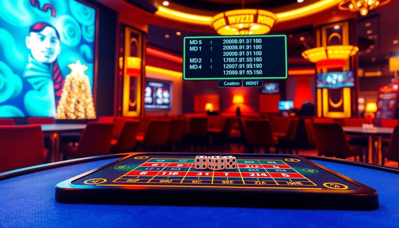 Tải xỉu MD5 game interface displaying dice outcomes and verification hash for player integrity.