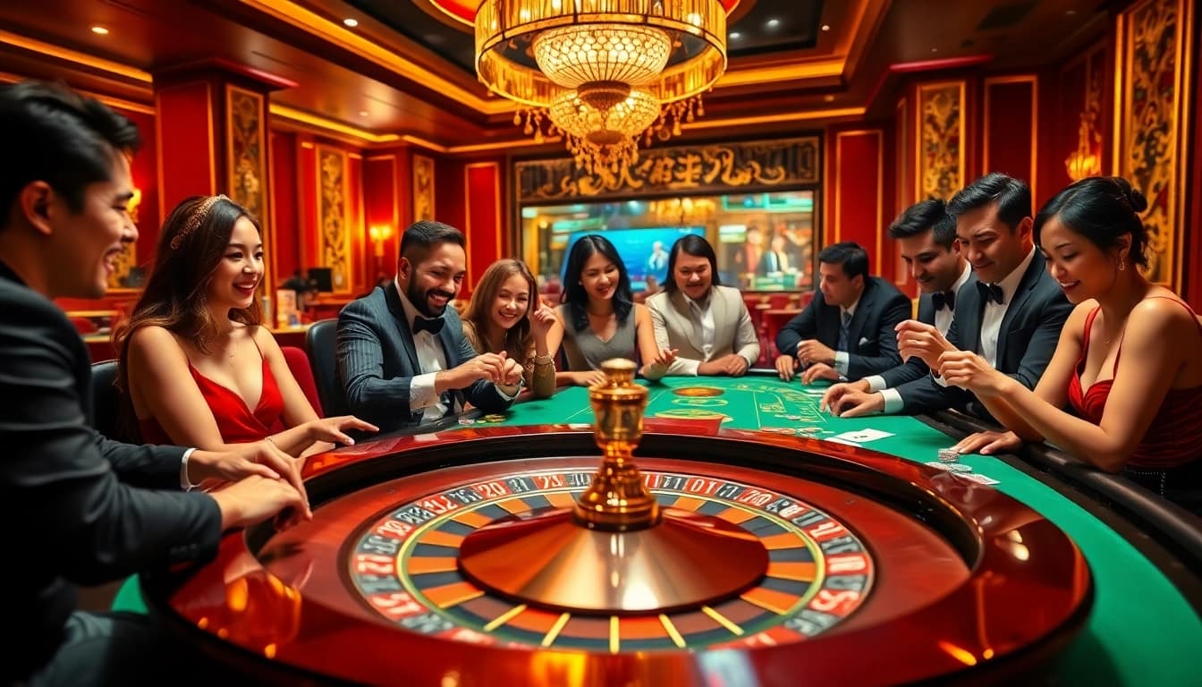 Experience thrilling gameplay at https://lucky88.at/ with a vibrant atmosphere featuring roulette and poker.