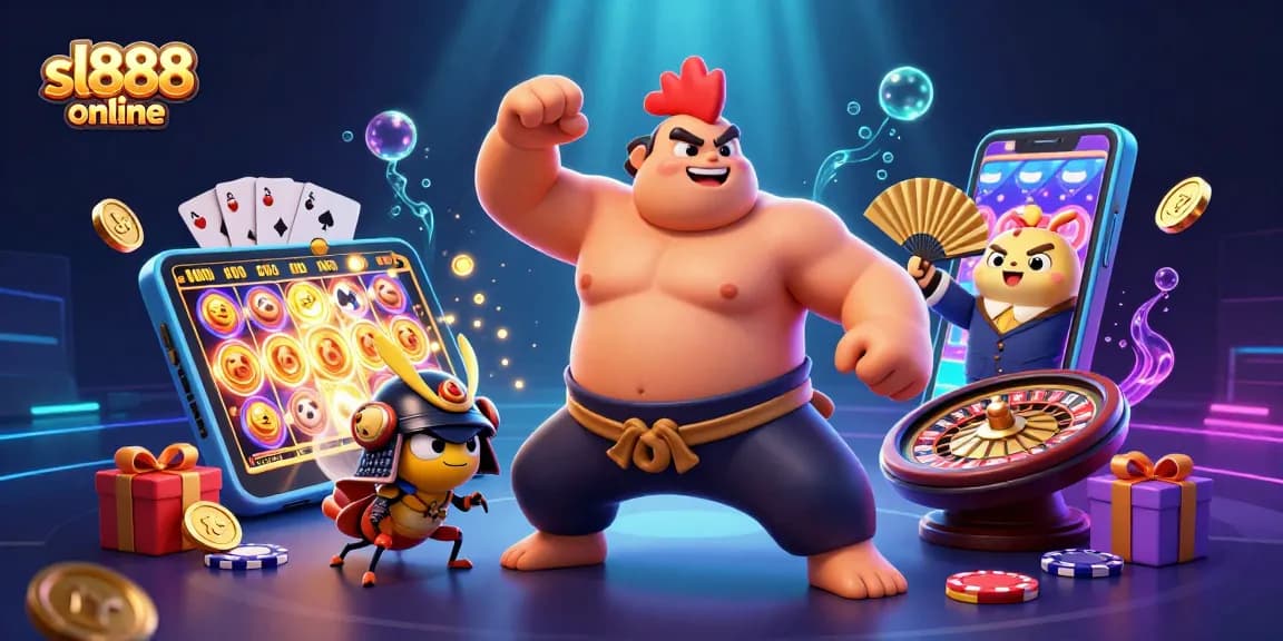 Experience the thrill of sl888 online with vibrant 3D cartoon characters and dynamic gaming elements.