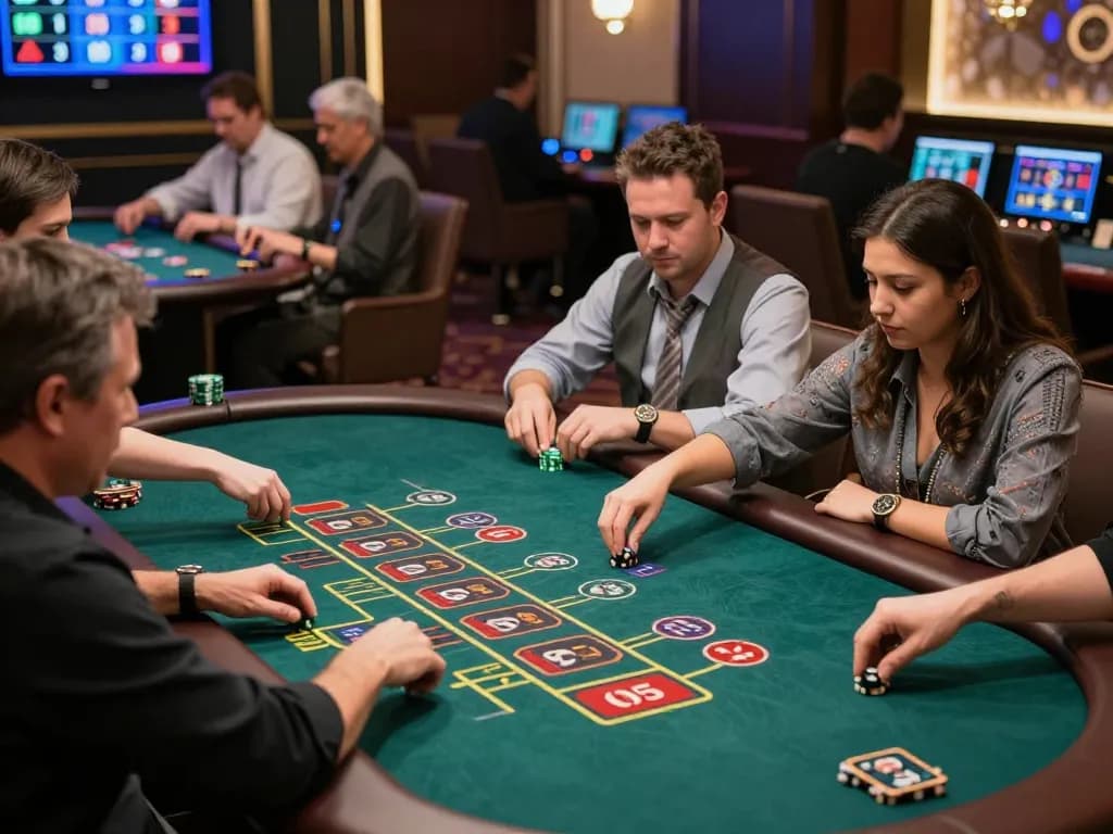 Experience exhilarating live dealer action at LINK KU88 with passionate players engaged in baccarat.