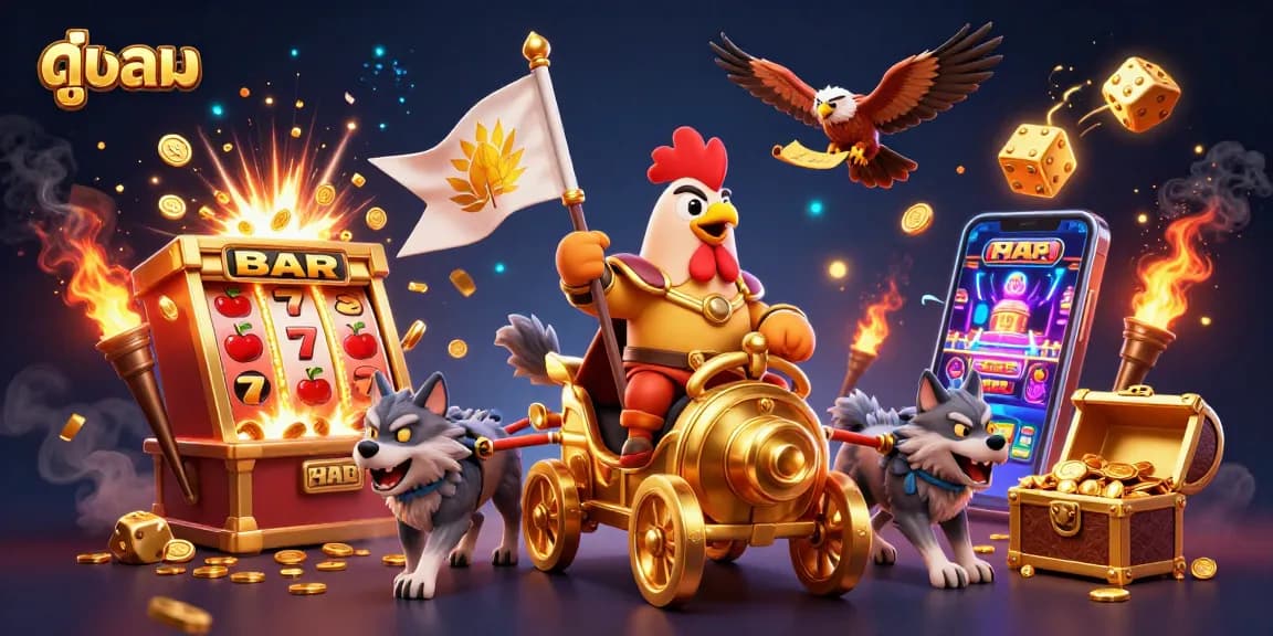 ดูบอล enjoy thrilling sports betting action with a dynamic rooster warlord scene