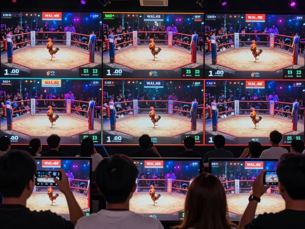 WALA88 đá gà live streaming event with enthusiastic viewers enjoying high-definition matches.
