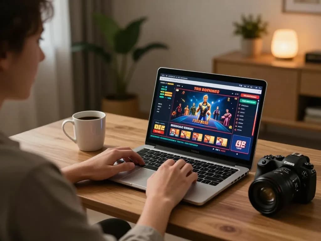 Engaging online gaming experience at ww88ho.com shows player poised to bet.