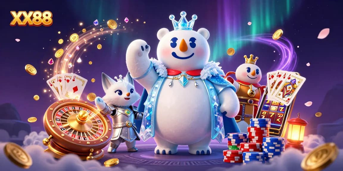 Experience thrilling online casino excitement with XX88 featuring dynamic 3D characters and vivid game elements.