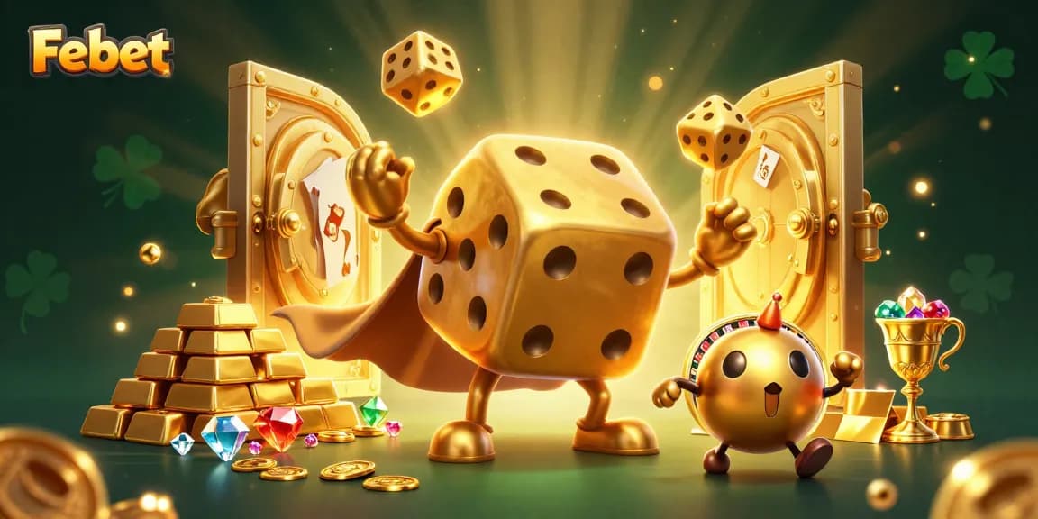 Experience thrilling games at Febet with vibrant casino visuals and engaging elements.