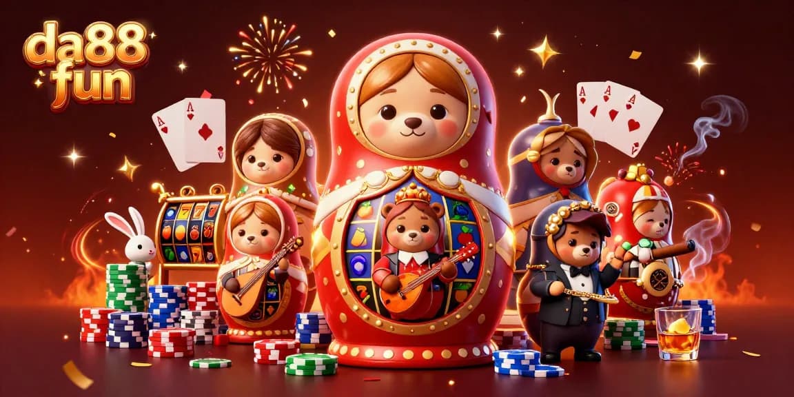 Experience da88 fun with vibrant casino-themed 3D art showcasing dynamic dealer characters.