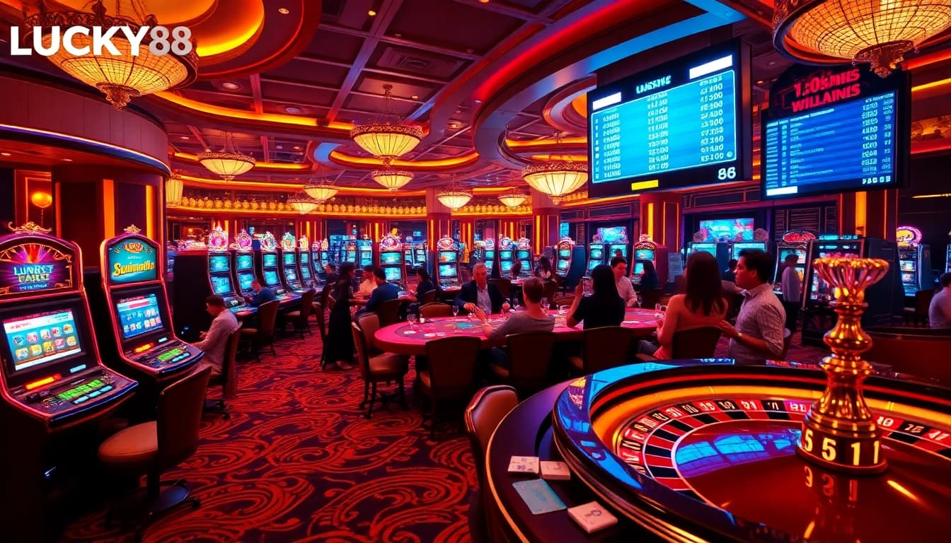 Experience the excitement of https://lucky88sss.com/ with dynamic gameplay, stylish tables, and diverse players engaged in thrilling casino action.