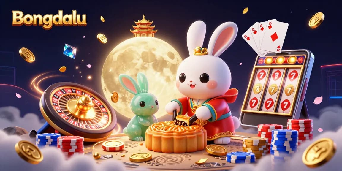 Bongdalu brings excitement with a moon rabbit, poker chips, and festive casino elements