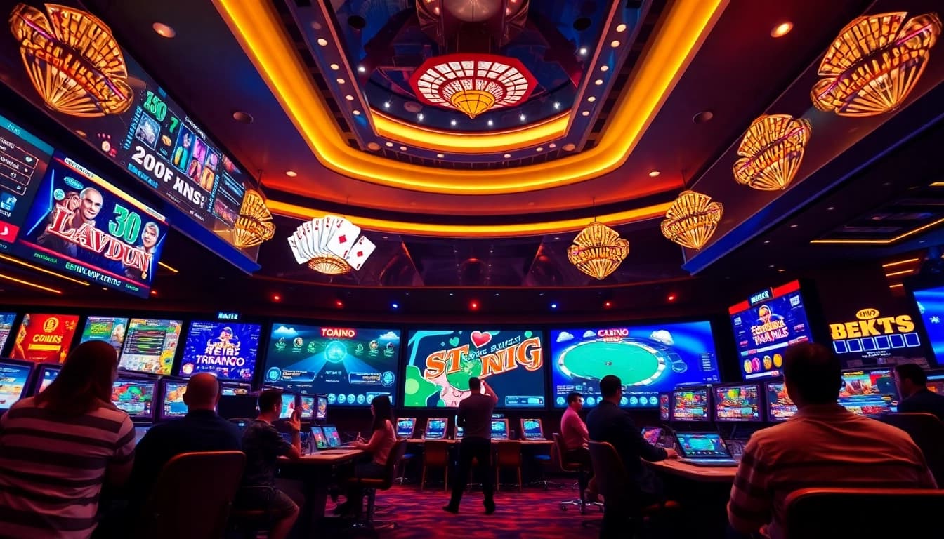 Exciting online gaming scene at https://nk88.gg/ featuring vibrant casino games like slots and poker.