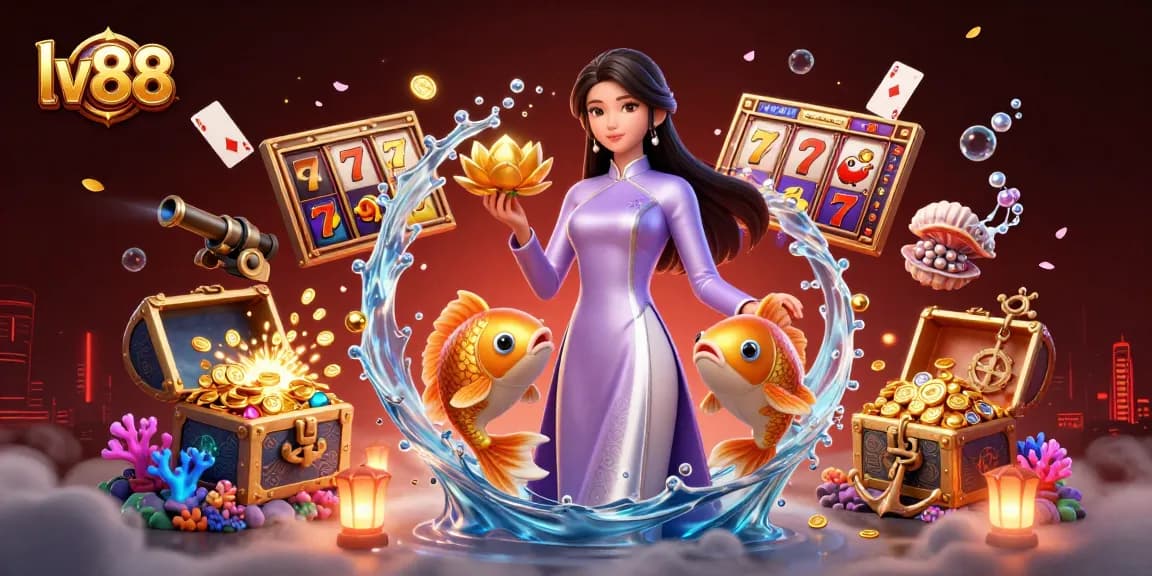 Experience thrilling gameplay with lv88 in a vibrant 3D casino setting featuring magical elements and rich prizes.