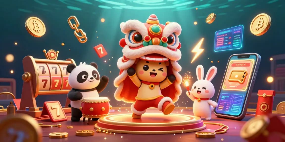 Experience the excitement of one88's casino scene with lively characters celebrating, surrounded by slot reels and crypto elements.
