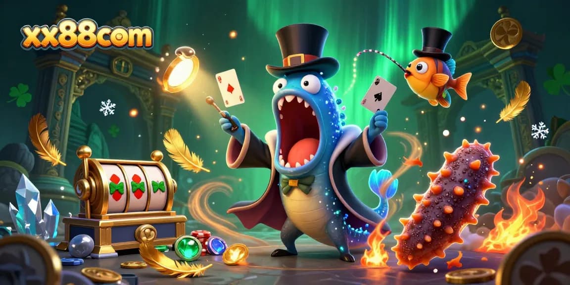 Experience thrilling card magic at xx88com with a playful undersea show featuring unique characters.