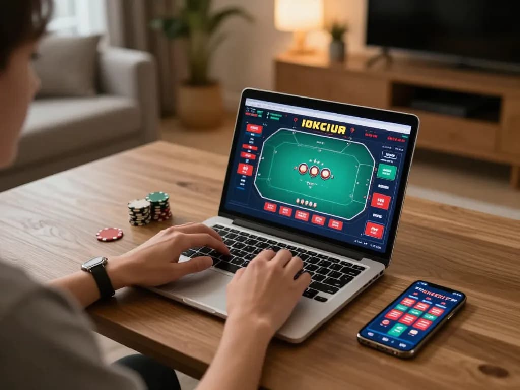 Engage in online gambling at https://f168biz.com/ while enjoying strategic poker gameplay in a cozy home setting.