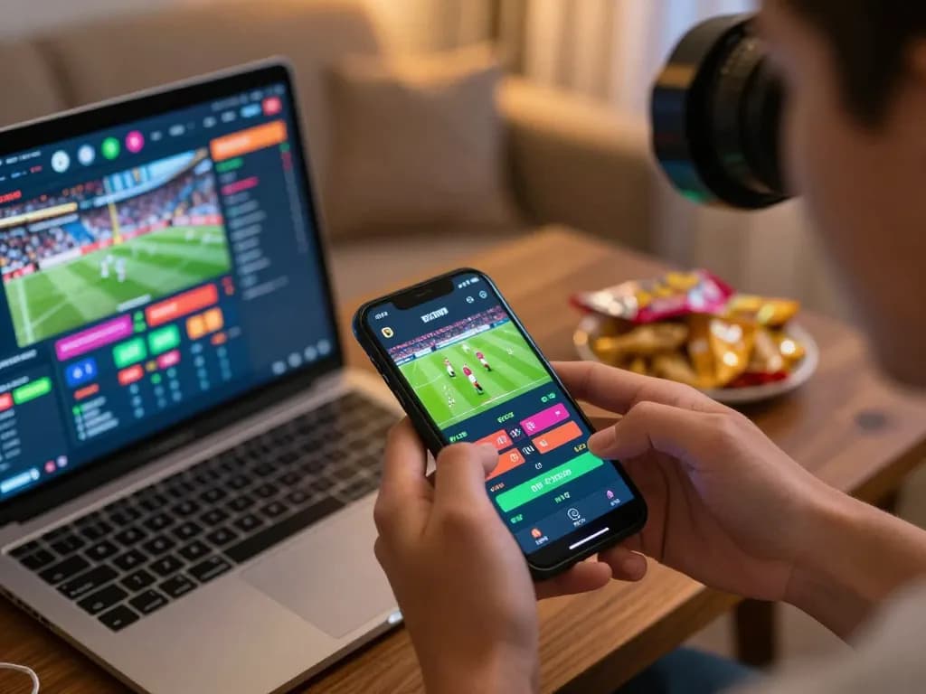 HD88 sports betting app interface showing vibrant odds on smartphone screen during a live match.