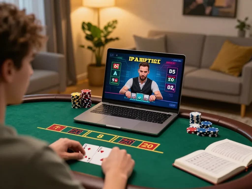 Exciting live blackjack gaming experience with SKY88 focusing on strategy and decision-making at home