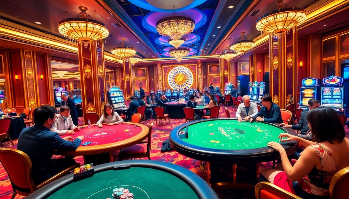 Experience the thrilling atmosphere at abc88.app with engaging casino games and vibrant decor.