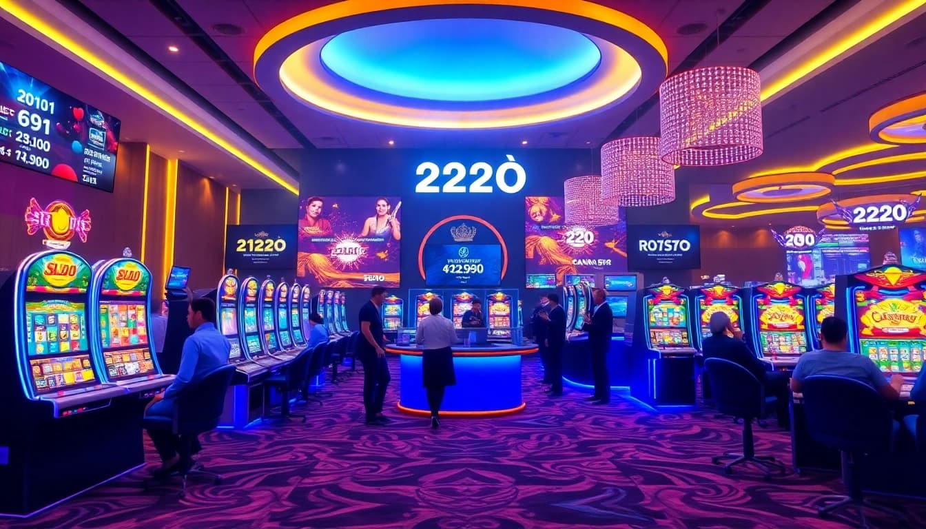 Experiencing advanced gaming technology and vibrant slots at 222O online casino.