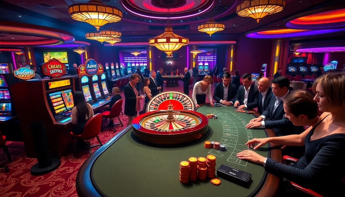 Experience the excitement of TR88 online gambling with vibrant casino visuals and engaging gameplay.
