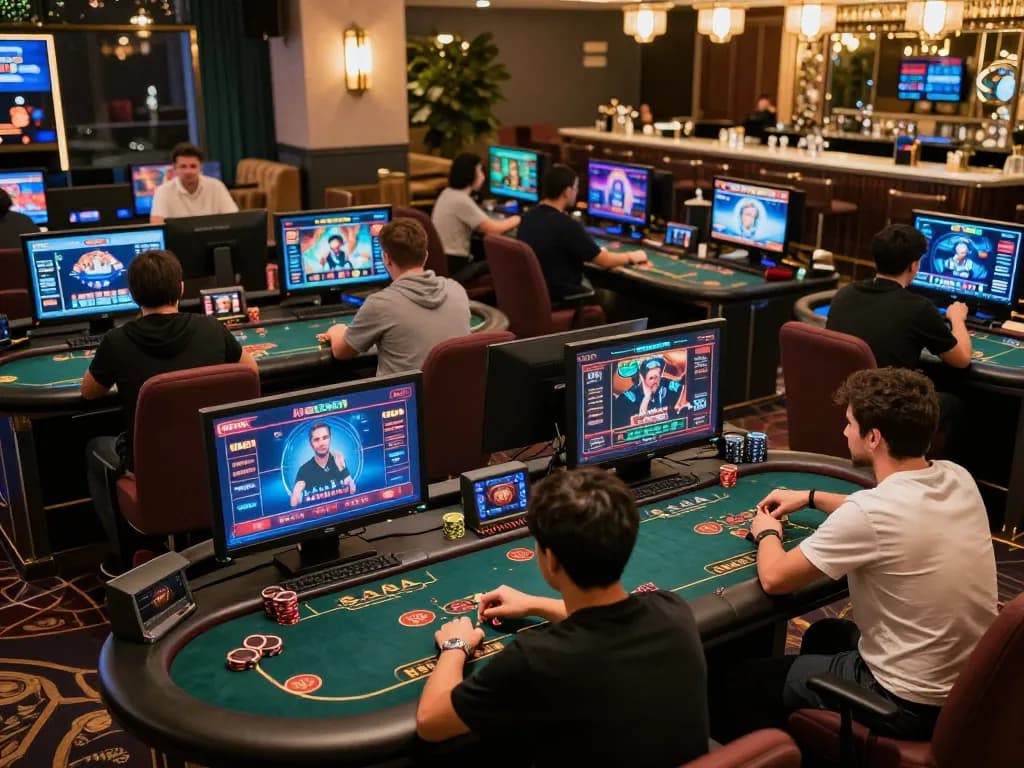 Players strategizing while enjoying thrilling games at FABET online casino.