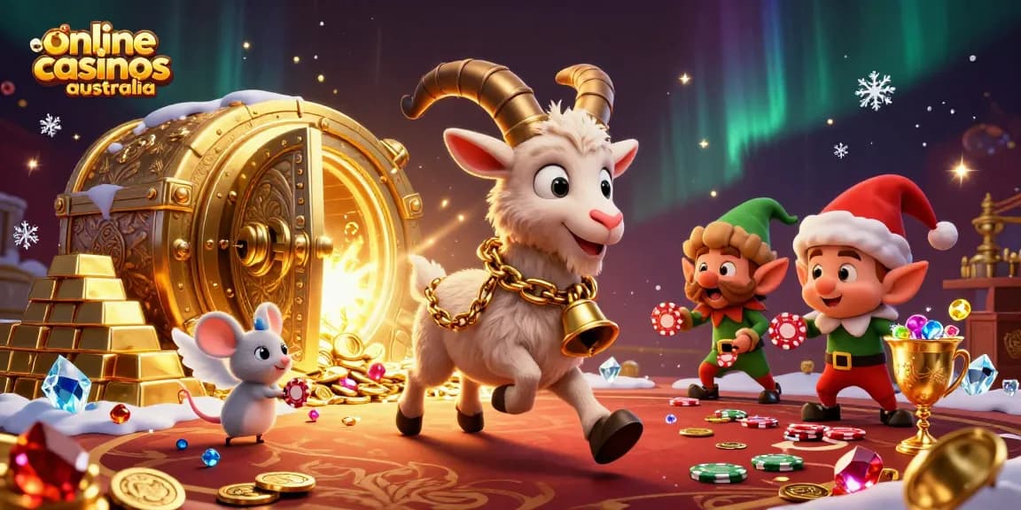 Enjoy thrilling gameplay at online casinos Australia with 3D characters in an imaginative casino scene.