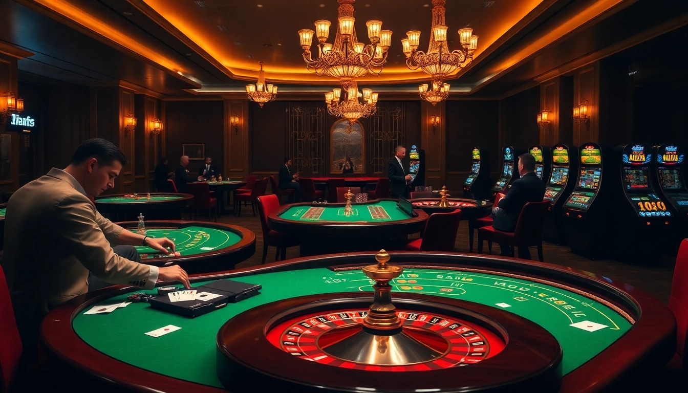Engage in thrilling casino games and experiences on https://nhatvip.meme/, featuring elegant tables and vibrant slot machines.