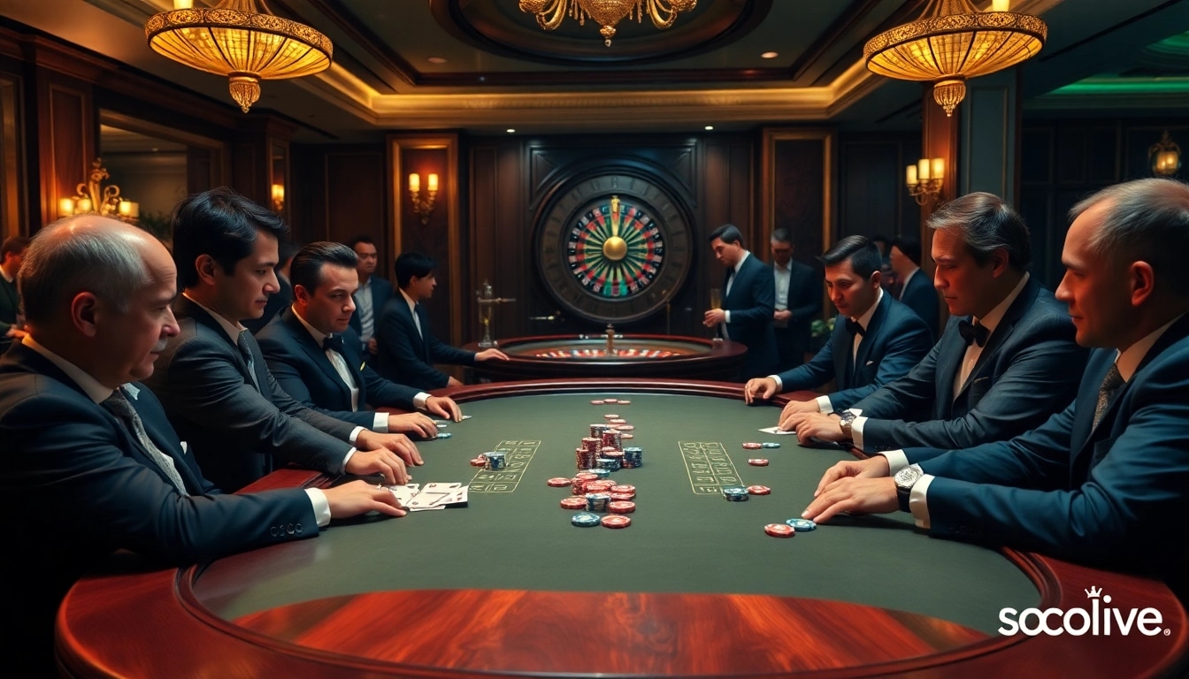 Socolive offers a thrilling poker gaming experience with vibrant chips and high-stakes action.