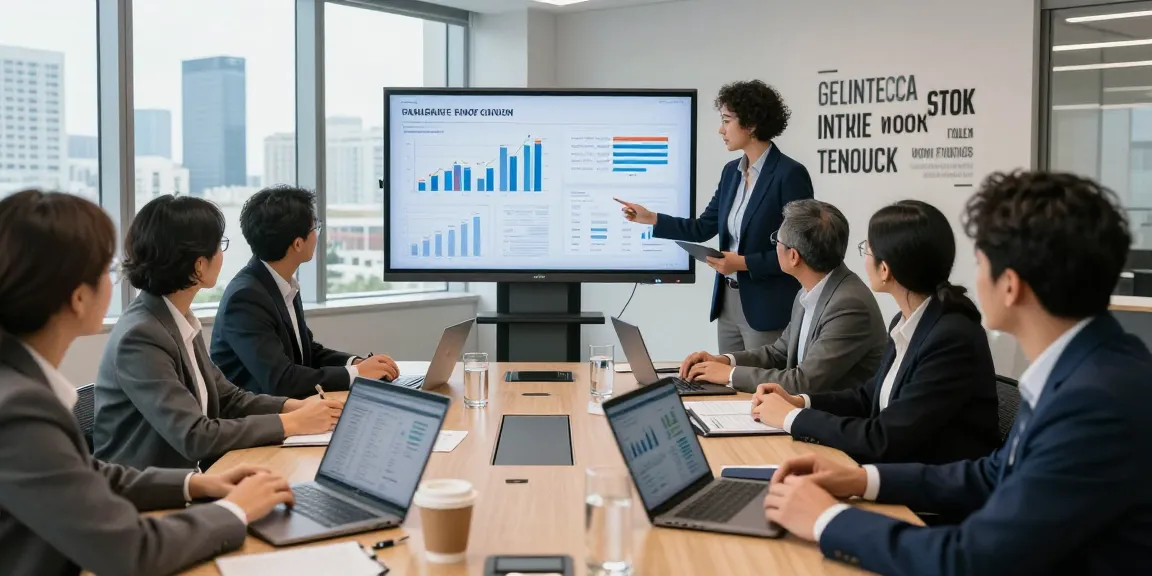 Team discussing a joint venture funding program in a modern conference room with financial documents.