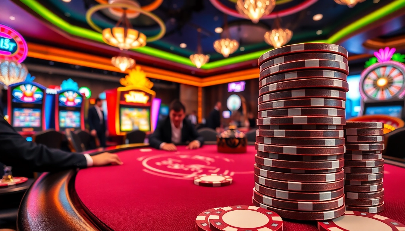 High-stakes poker action at a luxurious table showcasing thabet com's immersive gambling experience.