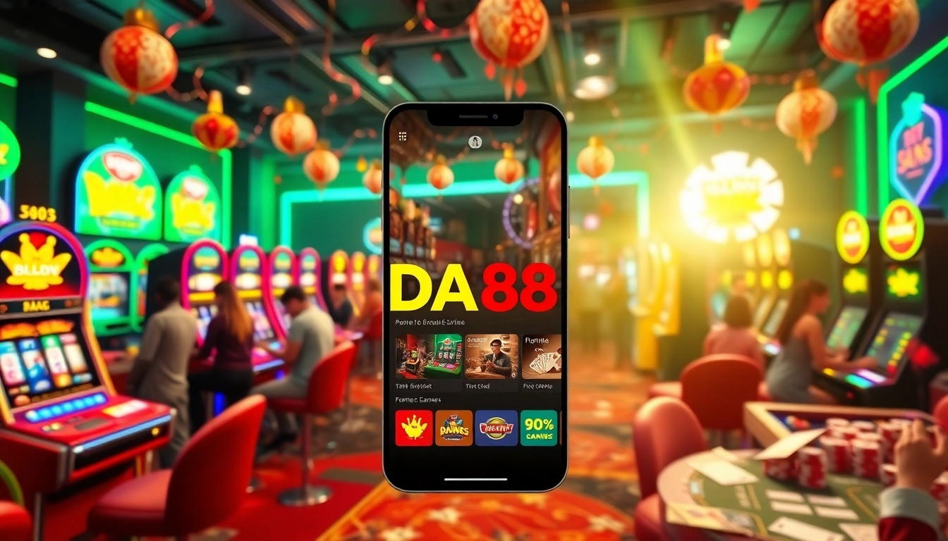 Experience exciting gaming adventures at https://da88.media/ featuring vibrant casino scenes and engaging players.