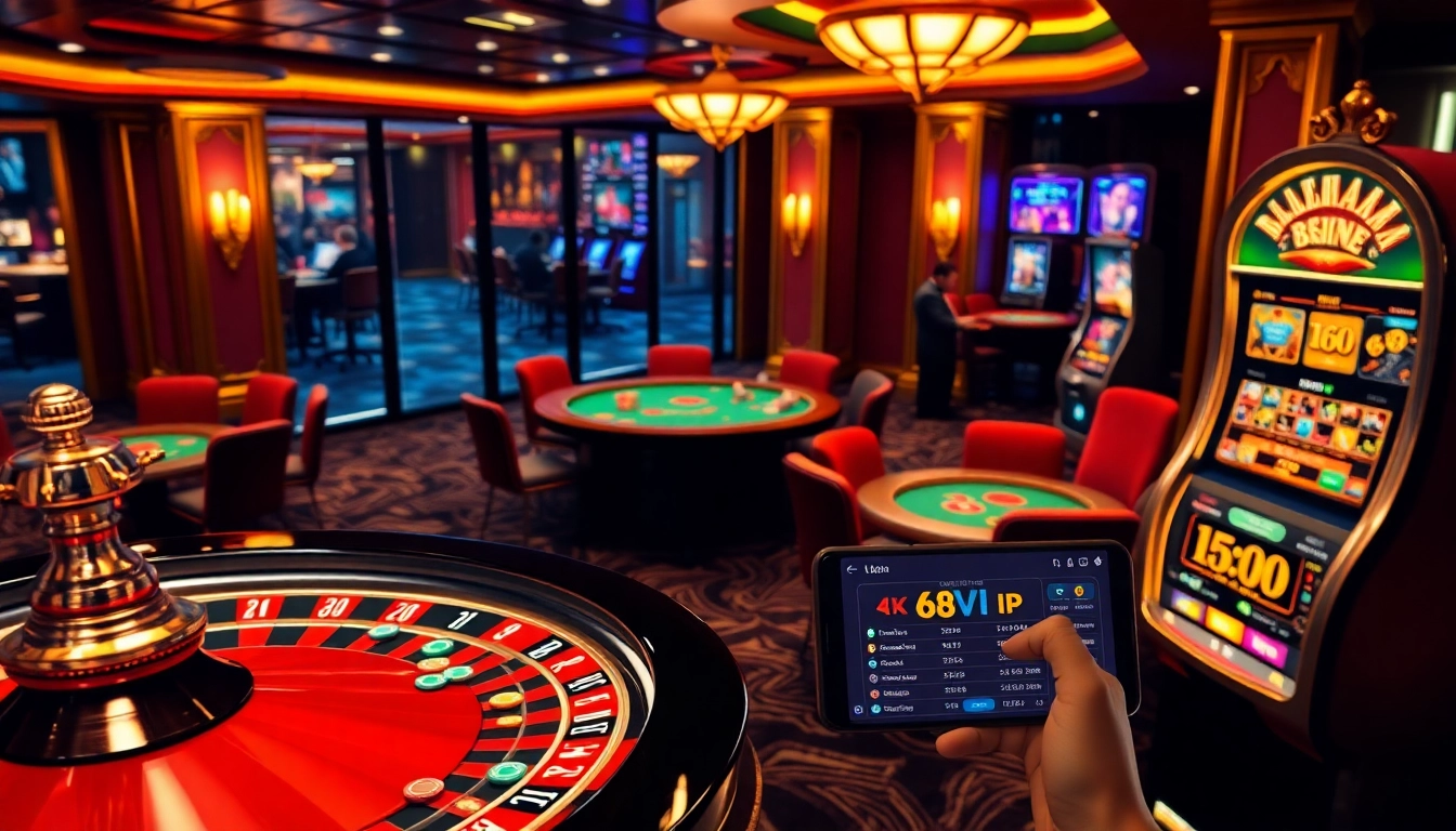 Experience the excitement of 68VIP with a vibrant online casino scene, featuring poker and roulette games.