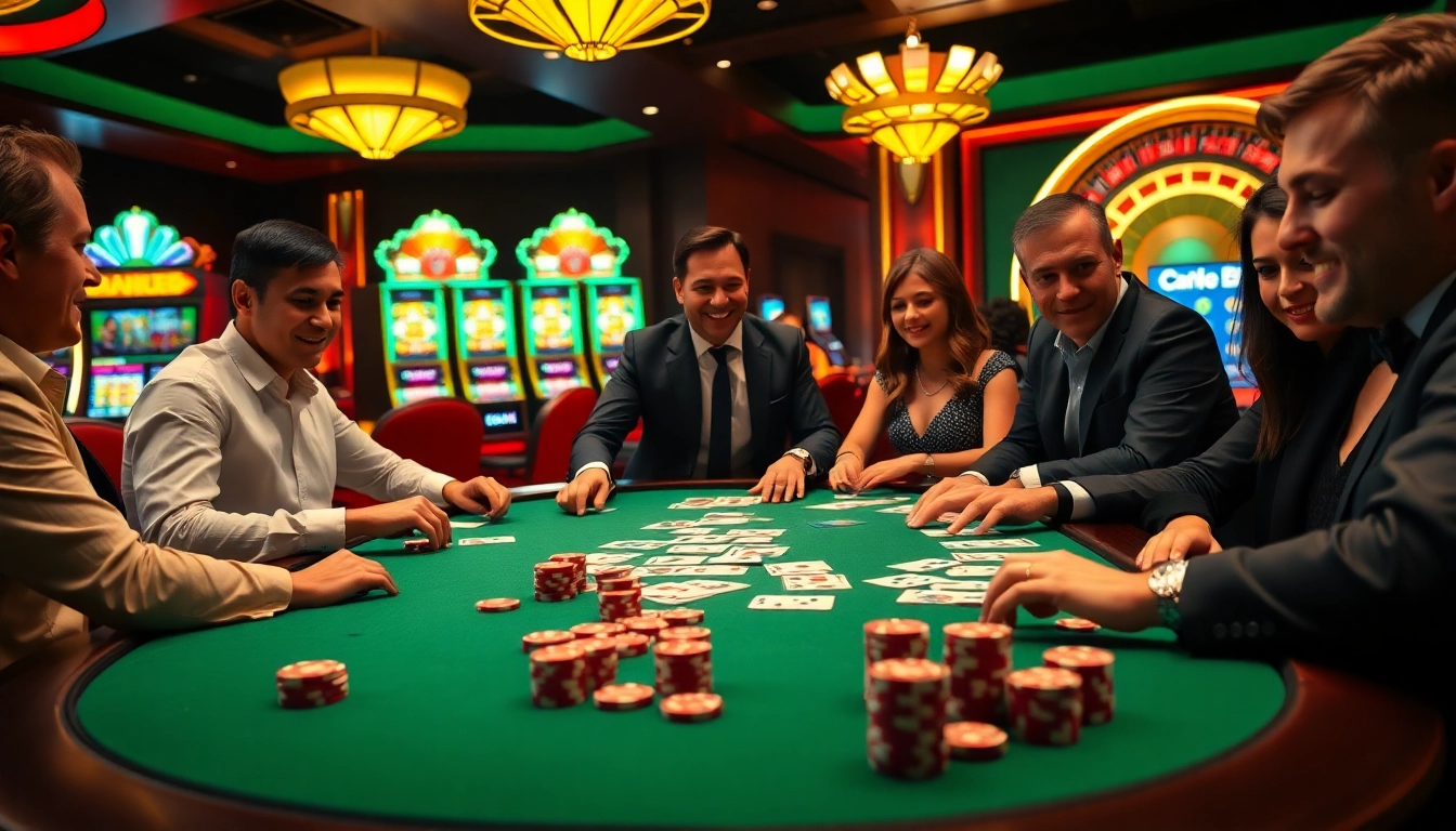 S8 poker table with vibrant cards and chips, capturing the excitement of casino gaming.