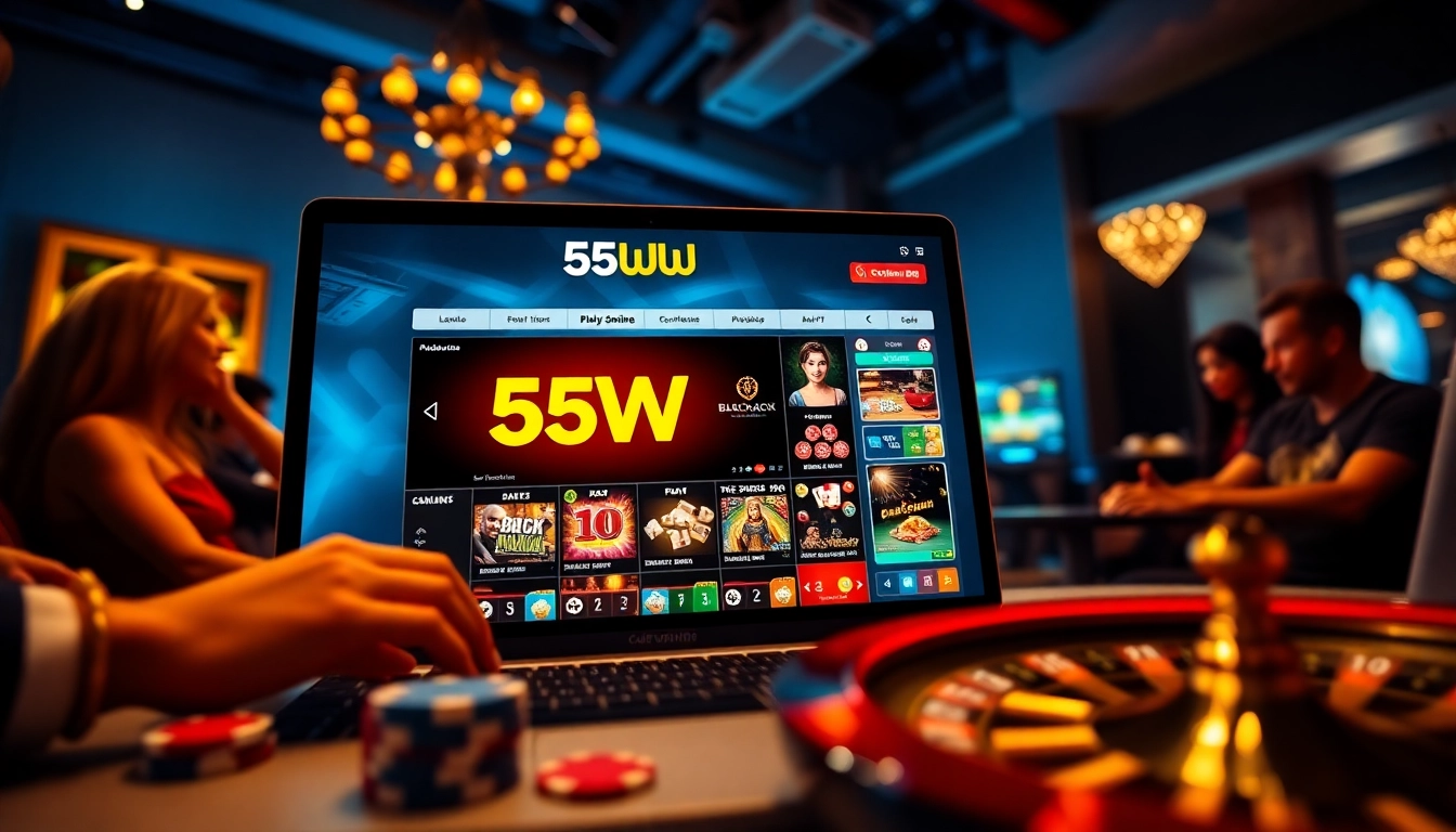 Engaging online casino gaming experience on 55WW platform, featuring vibrant games and modern interface.
