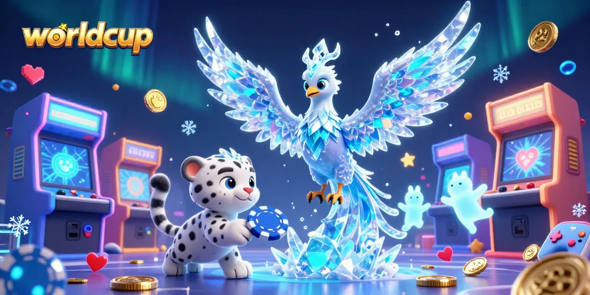 Bet on the worldcup experience with an energetic, colorful 3D casino scene filled with vibrant characters and gaming elements.